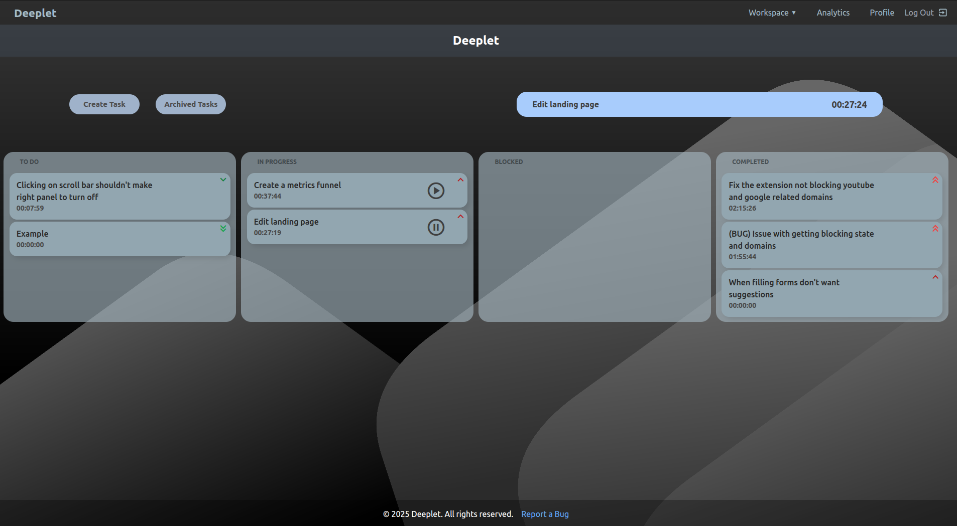 Workspace Screenshot